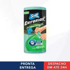 Duramax Antibacteriano Pano Reutilizável Elimina 99,9% Das Bactérias Rolo Verde Com 48 Unidades
