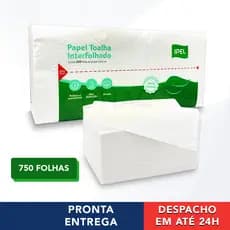 Papel Toalha 750 Folhas Interfolha Extra Luxo Descartável Banheiro