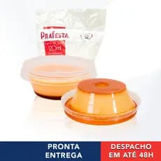 Mini Forma Para Pudim 120ml Com Tampa Forneável Banho Maria 24 Unidades - Prafesta