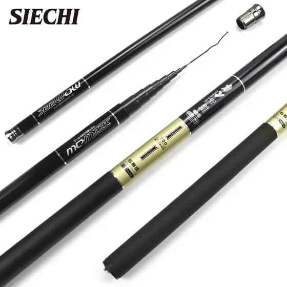 SIECHI Vara De Pesca Telescópica De Fibra De Carbono Super Leve E Dura 2.7M/3.6M/3.9M/4.5M/5.4M/6.3M/7.2M/8M/9M/10M