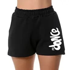 Short Feminino Moletinho Moletom Fitdance Dança Bolso Lateral Elástico Cores Tendência