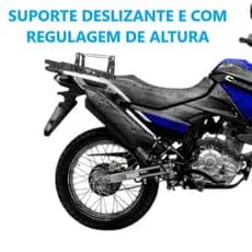 Suporte de Baú Deslizante CROSSER XTZ 150 de 2014 até 2026 - Pode Levar Garupa  - Bagageiro para Caixa de Moto