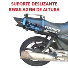 Suporte de Baú Cg TITAN e FAN 1995 até 2008 - Pode Levar Garupa - Bagageiro Deslizante para Caixa de Moto 125 e 150