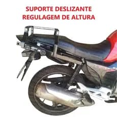 Suporte Baú Deslizante FAN e START 2014 a 2024 e Titan 150 2014 e 2015 - Bagageiro Caixa de Moto 125 150 160