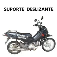 Suporte de Baú para POP 110 de 2016 até 2026 - Bagageiro Deslizante de Correr para Caixa de Moto - Pode Levar Garupa
