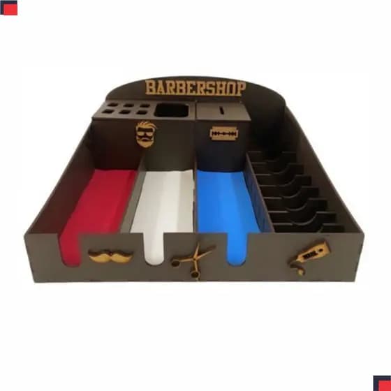 Suporte Organizador para Máquinas Barbeiro Barbeshop Barbearia Completo