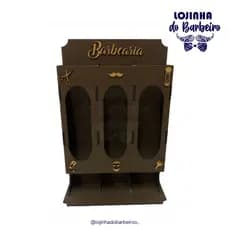 Porta Pomadas Expositor para Barbearia Retrô