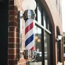 Barber Pole Luminoso LED 65 cm Poste de Barbearia Decoração Barber Shop Barbearia