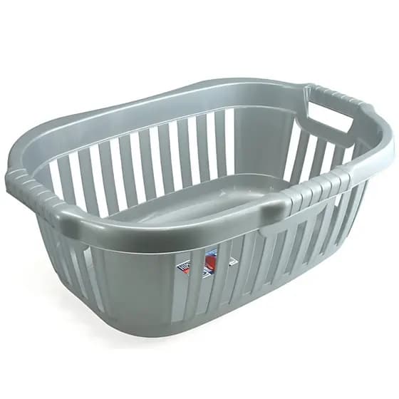 Cesto p/ roupas resistente 28 lts multiuso Cor Cinza