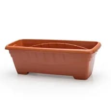 kit 3 Und Jardineira Floreira Vaso Terracota 7 Litros plastico resistente Retangular
