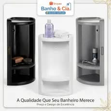 Cantoneira de Banheiro Box Porta Shampoo Sabonete Prateleira Box Suporte Plástico Canto
