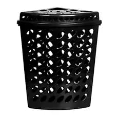 Cesto Telado Triangular 43,7Lts Com Tampa Preto