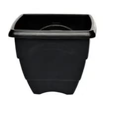 Vaso Quadrado Preto M de 5.5 Litros Horta Planta Casa Jardim