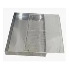 Escorredor Pastel Batata e salgados 40 X 30 Em Inox Escovado