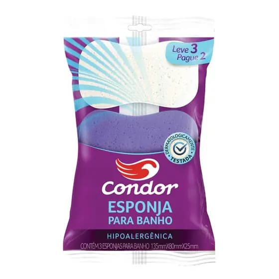 Esponja De Banho Básica Leve 3 Pague 2 - Condor