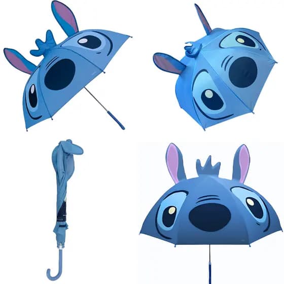 Guarda Chuva Sombrinha 3D Disney Stitch Azul Tuut 26534