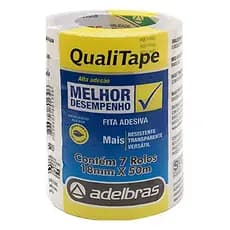 Fita Durex Adelbras 18mm X 50mts Kit com 7