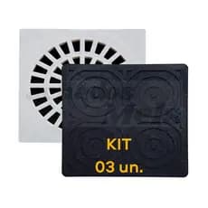 Kit com 03 Tampas de Ralo Protetor Barata Escorpião Mau Cheiro de Esgoto Maxximo