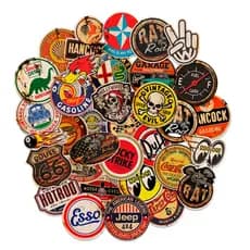 30 Adesivos Retrô Vintage Fusca Antigo Hoodride Volkswagen Ferrugem Carro Moto