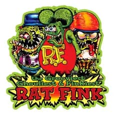 2 Adesivos Rat Fink Retrô Vintage Fusca Hoodride Rat Look Verde P
