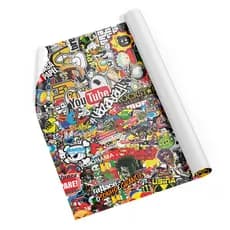 Adesivo Sticker Bomb Tuning Carro Moto 35cm X 75cm Personalize