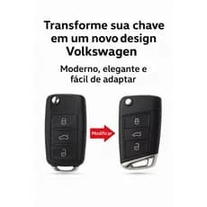 Carcaça Chave Adaptação Volkswagen G5 3 Botões Vw
