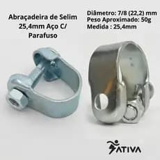 Abraçadeira de Selim 25,4mm Aço C/ Parafuso