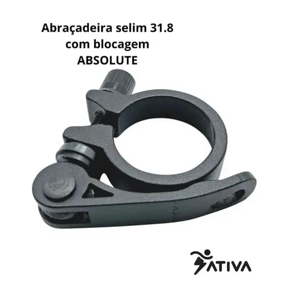 Abraçadeira selim 31.8 com blocagem ABSOLUTE