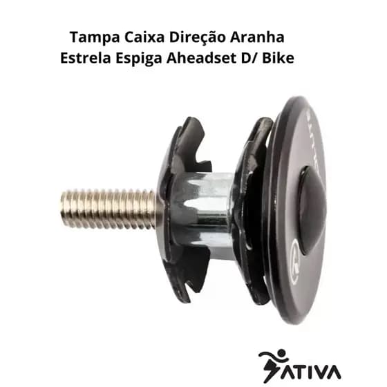 Tampa Caixa Direção Aranha Estrela Espiga Aheadset D/ Bike