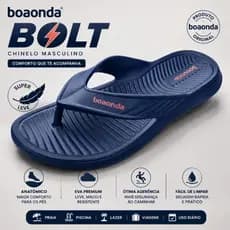 Chinelo Masculino Boa Onda Bolt Original Anatômico EVA Super Leve Confortável Casual