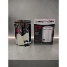Lixeira 5 Litros Inox Com Pedal Cesto Interno e Alça para Transporte