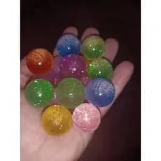 Bolinha Pula Pula Glitter 27mm Colorida Super Elástica Brinquedo Lembrancinha Festa Infantil