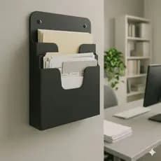 Organizador Parede Prontuário Folha A4 Expositor Porta Documento Vertical Com 3 Baias