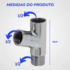 Adaptador Junção Conexão Y Para Ducha Higiênica Adaptador Junção Conexão Y Para Filtro