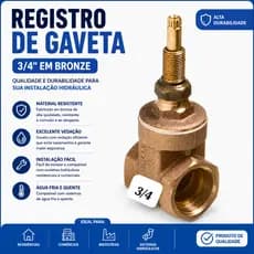 Registro De Gaveta 3/4 Padrão Deca 16 Estrias