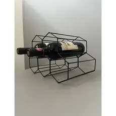Adega de Vinho Moderna Porta Garrafas Colmeia Empilhável Preto e Dourado.