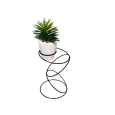 Suporte de Vaso Minimalista em Espiral em Metal– Ideal para Decoração