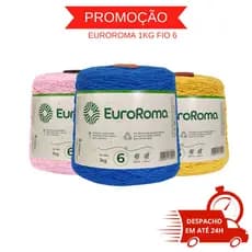 Barbante Euroroma 1kg Fio 6 Várias Cores