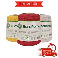 Barbante Euroroma número 4 fios - 915m - VÁRIAS CORES - PRONTA ENTREGA