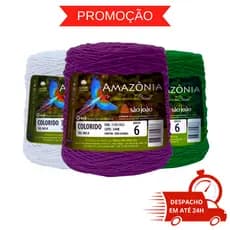 Barbante 1 KG Número 6 Marca Amazônia - Escolha Cor