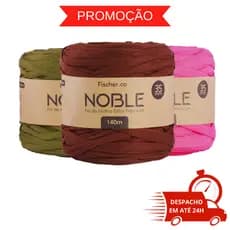 Fio de Malha Fischer Extra Premium NOBLE 140mts - 35mm Crochê - Tricô - Macramê - Tear - Tapeçaria