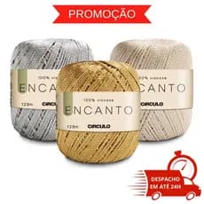 Fio Encanto Círculo 100g 128m TEX 777 Viscose Crochê Moda Acabamento