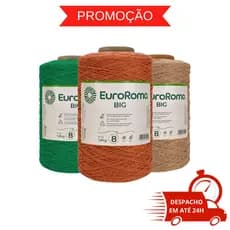 Barbante EuroRoma Big Cone 1,8 KG Espessura 8 - Escolha Cor