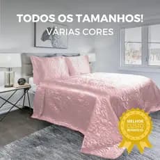 Kit Cobre Leito Colcha Satin Premium Casal, Queen, King, Super King. 3 Peças Dupla Face Floral