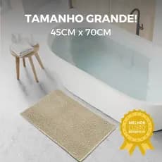 Tapete Banheiro 45x70cm Antiderrapante Bolinha Microfibra Luxo