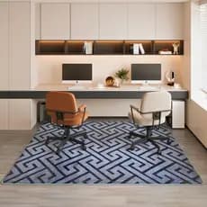Tapete Geométrico Sala Quarto 2,00x2,40 Veludo Antiderrapante Luxo Moderno Decoração Casa