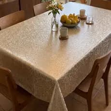 Toalha Forro de Mesa Brilhante Alto Relevo PVC Térmico Impermeável Alta Durabilidade Luxuosa