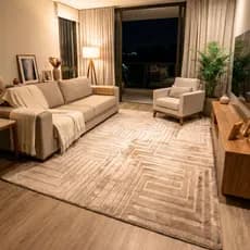 Tapete de Sala e Quarto Gigante 2,00x3,00m Antiderrapante Aveludado Luxo Moderno