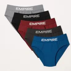 Kit 5 Cuecas Slip Algodão Comum Masculina