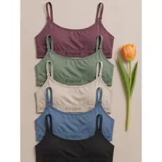 Kit 5 Top Feminino Microfibra P ao EXGG Plus Size